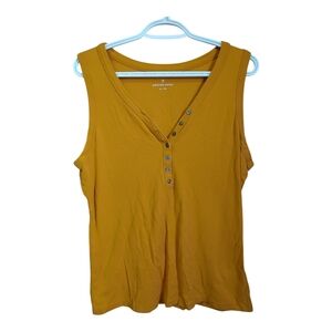 Denver Hayes Orange V-Neck Sleeveless Tank Top